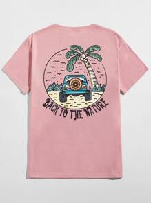 Guys Letter Tropical Graphic Tee