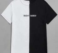 Guys Letter Two Tone Tee