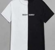 Guys Letter Two Tone Tee