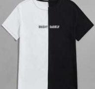 Guys Letter Two Tone Tee