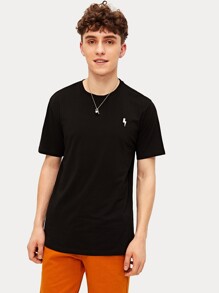 Guys Lightning Embroidered Tunic Tee