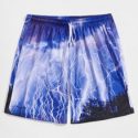 Guys Lightning Print Shorts