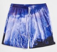 Guys Lightning Print Shorts
