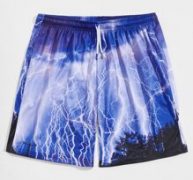 Guys Lightning Print Shorts