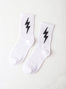 Guys Lightning Print Socks 1pair