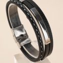 Guys Metal Decor Layered Bracelet