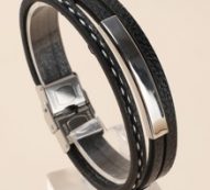 Guys Metal Decor Layered Bracelet