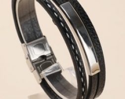 Guys Metal Decor Layered Bracelet