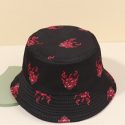 Guys Monster Pattern Bucket Hat