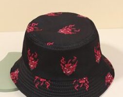 Guys Monster Pattern Bucket Hat