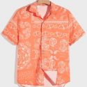 Guys Paisley Button Front Shirt