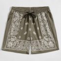 Guys Paisley Drawstring Shorts 7”