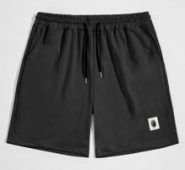 Guys Patched Drawstring Shorts