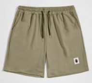 Guys Patched Drawstring Shorts