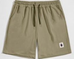 Guys Patched Drawstring Shorts