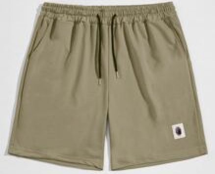 Guys Patched Drawstring Shorts