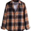 Guys Plaid Button Front Shirt