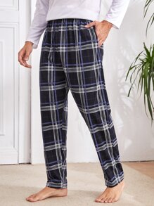 Guys Plaid Print Pajama Pants