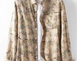 Guys Plants Print Button Through Shirt Without Tee