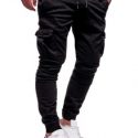 Guys Pocket Patched Drawstring Waist Pants