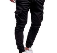 Guys Pocket Patched Drawstring Waist Pants