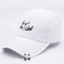 Guys Ring Detail & Letter Embroidery Baseball Cap