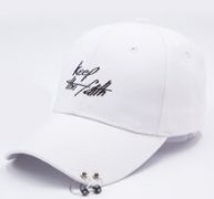 Guys Ring Detail & Letter Embroidery Baseball Cap