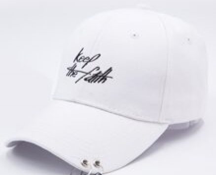 Guys Ring Detail & Letter Embroidery Baseball Cap