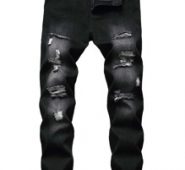 Guys Ripped Washed Jeans