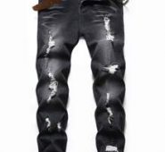 Guys Ripped Zip Fly Jeans