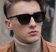 Guys Rivet Decor Polarized Sunglasses