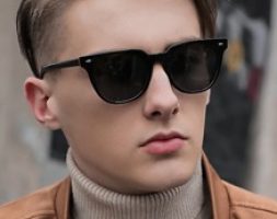 Guys Rivet Decor Polarized Sunglasses