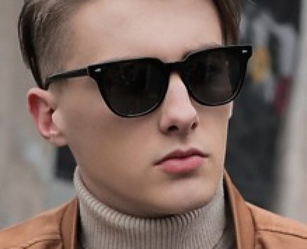 Guys Rivet Decor Polarized Sunglasses