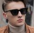 Guys Rivet Decor Polarized Sunglasses