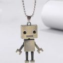 Guys Robot Charm Necklace