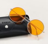 Guys Round Frame Tinted Lens Sunglasses