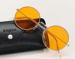 Guys Round Frame Tinted Lens Sunglasses