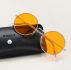 Guys Round Frame Tinted Lens Sunglasses