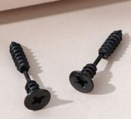 Guys Screw Design Earrings