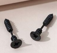 Guys Screw Design Earrings