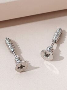 Guys Screw Design Stud Earring