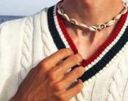 Guys Shell Decor Necklace & Bracelet