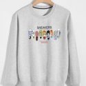 Guys Shoes And Letter Graphic Sweatshirt