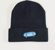 Guys Skateboard Shoes Embroidery Knit Beanie