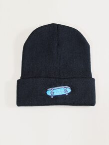 Guys Skateboard Shoes Embroidery Knit Beanie