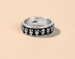 Guys Skull Decor Ring