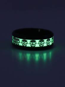 Guys Skull Design Luminous Ring