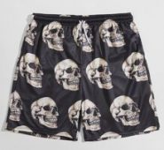 Guys Skull Graphic Drawstring Shorts