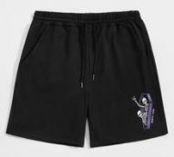 Guys Skull Graphic Drawstring Shorts
