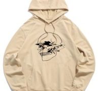 Guys Skull Print Drawstring Hoodie